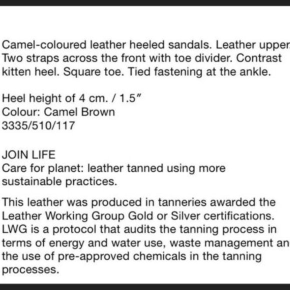 NEW ZARA STRAPPY KITTEN HEEL LEATHER SANDAL - Picture 3 of 8
